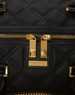 NOIR QUILT GOLD CHAIN SHARK DUFFLE
