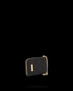 NOIR QUILT GOLD CHAIN SHARK WALLET