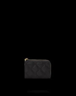 NOIR QUILT GOLD CHAIN SHARK WALLET