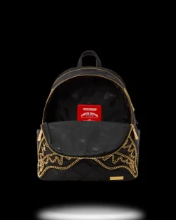 NOIR QUILT GOLD CHAIN SHARK SAVAGE BACKPACK