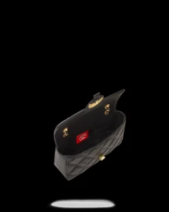 NOIR QUILT GOLD CHAIN SHARK HANDBAG