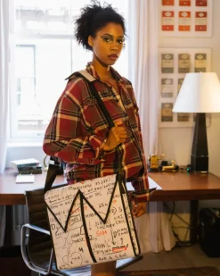 OFFICIAL BASQUIAT UNTITLED (CHEESE POPCORN) 1983 SLING MESSENGER