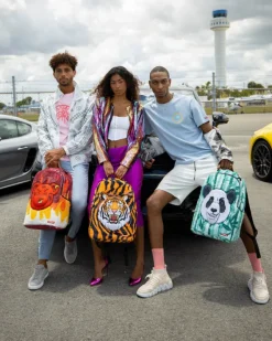 PANDA COZY VELOUR FUR BACKPACK