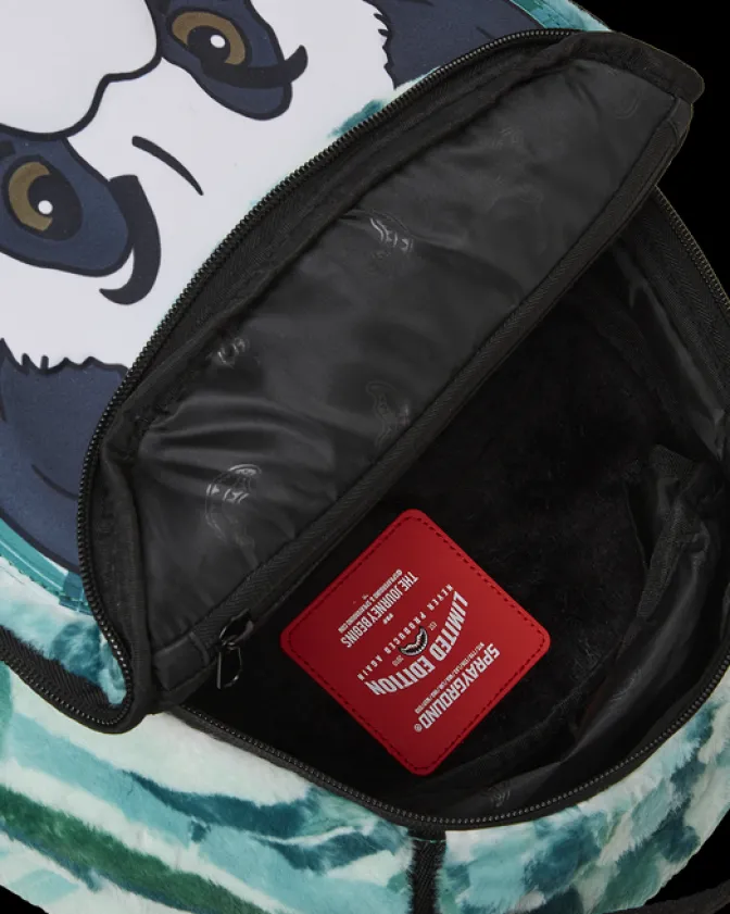 PANDA COZY VELOUR FUR BACKPACK