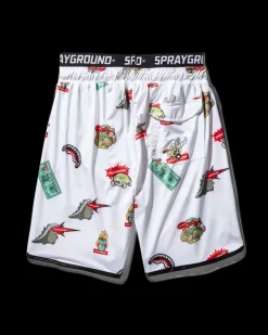 PATCH ALL-IN CORTO SWIM TRUNKS (WHITE)