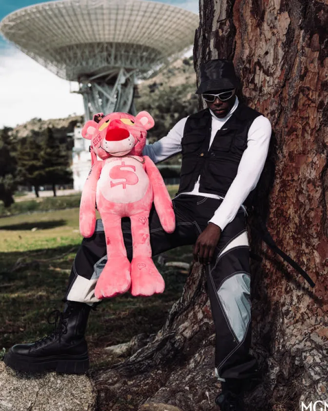 PINK PANTHER UP TO NO GOOD TEDDY BEAR BACKPACK