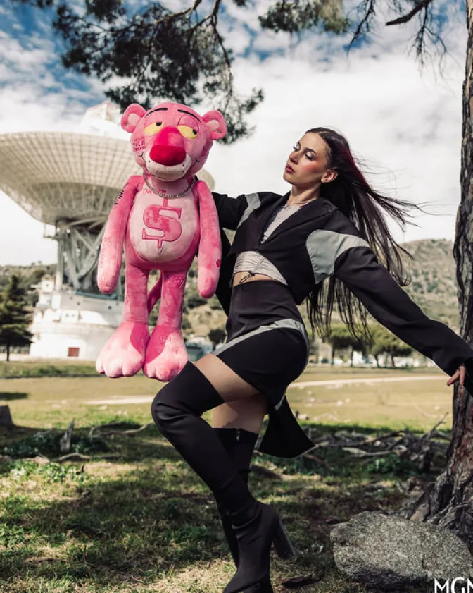 PINK PANTHER UP TO NO GOOD TEDDY BEAR BACKPACK