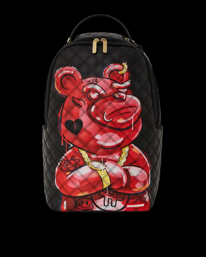 QUILT HAND PAINTED DIABLO BEAR BACKPACK (DLXV)
