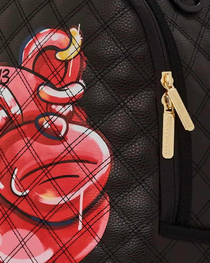 QUILT HAND PAINTED DIABLO BEAR BACKPACK (DLXV)