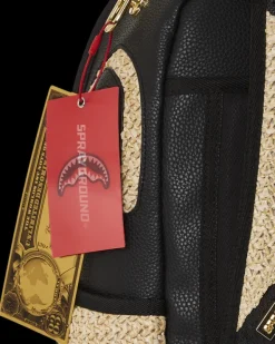 RAFFIA PALM BACKPACK