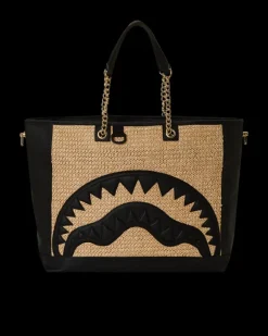 RAFFIA PALM TOTE
