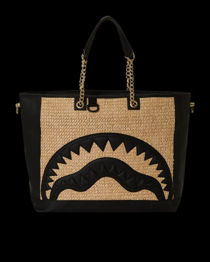 RAFFIA PALM TOTE