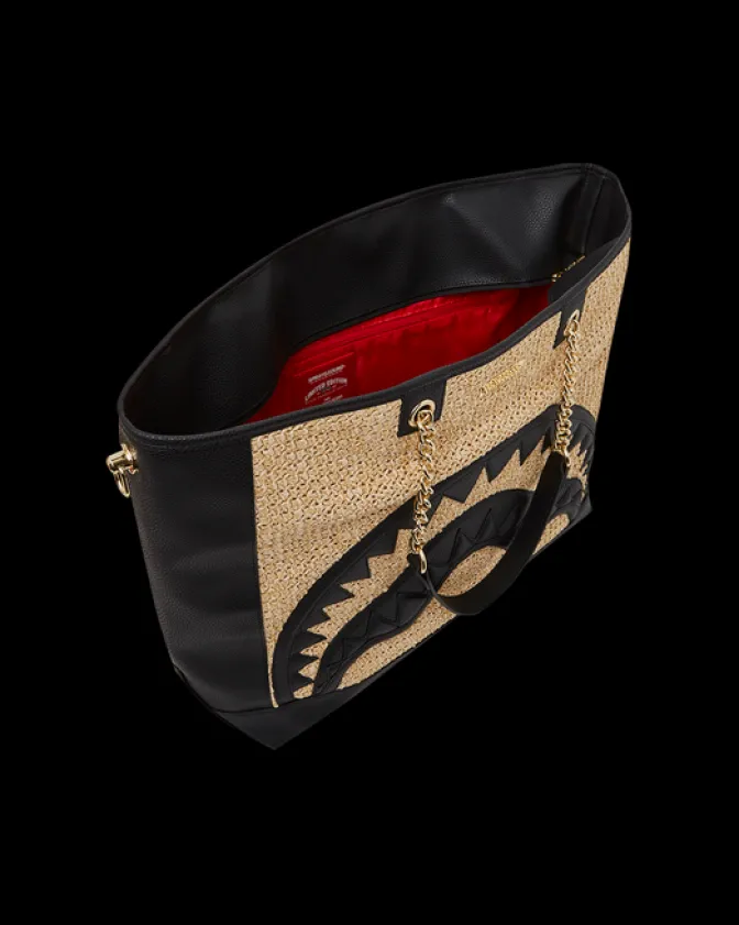 RAFFIA PALM TOTE