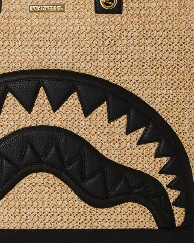 RAFFIA PALM TOTE