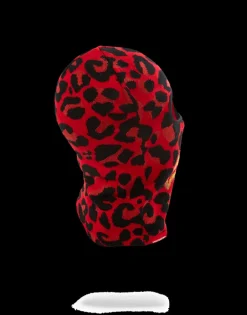 RED LEOPARD GOLD SHARK MOUTH SKI MASK