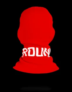 RED SPRAYGROUND LOGO SKI MASK