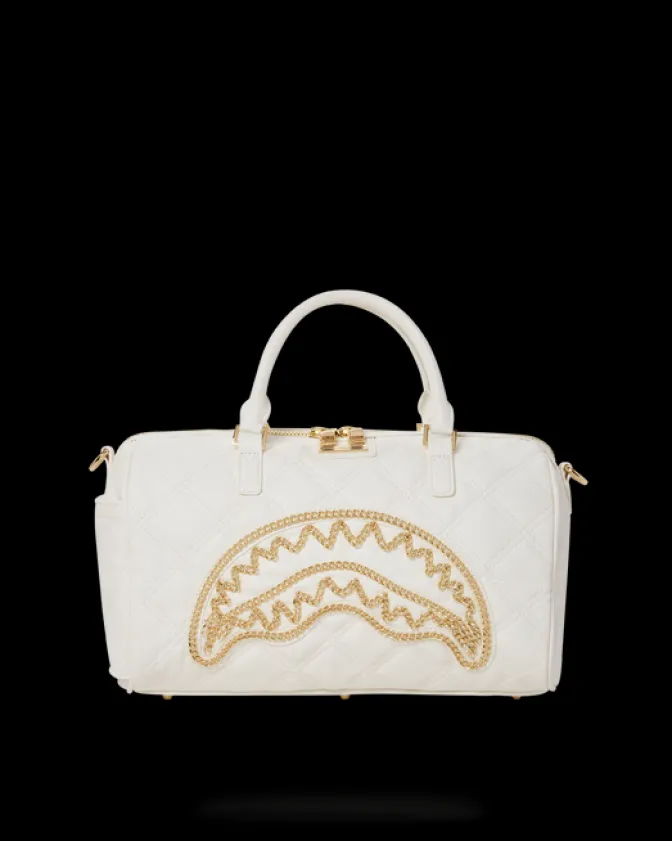 RIVIERA LE BLANC GOLD CHAIN SHARK MINI DUFFLE