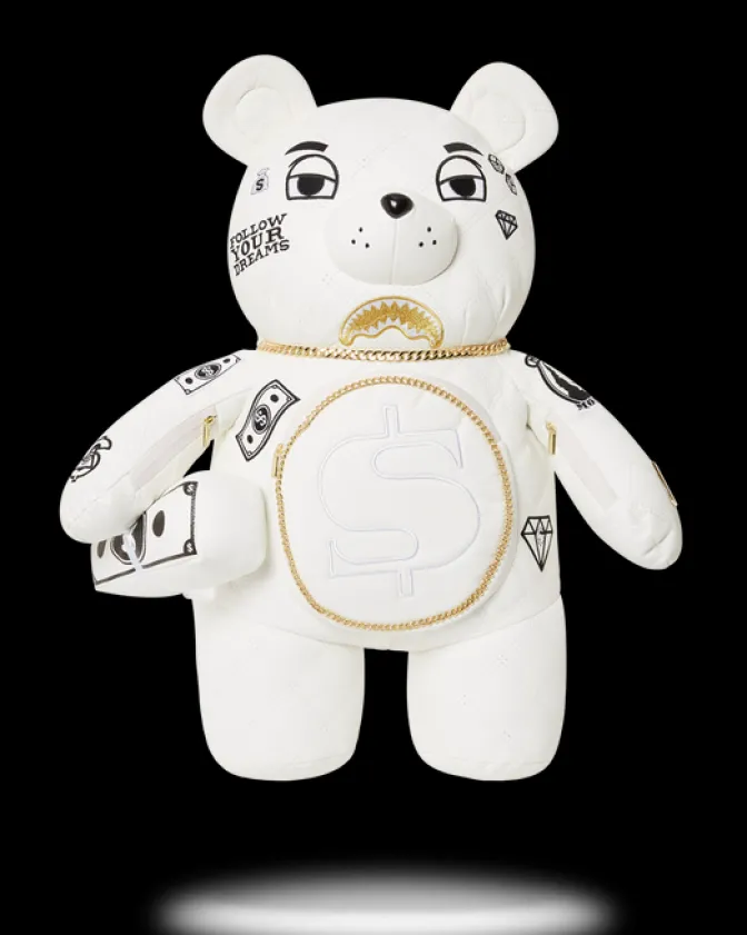 RIVIERA LE BLANC GOLD CHAIN MONEYBEAR TEDDYBEAR BACKPACK