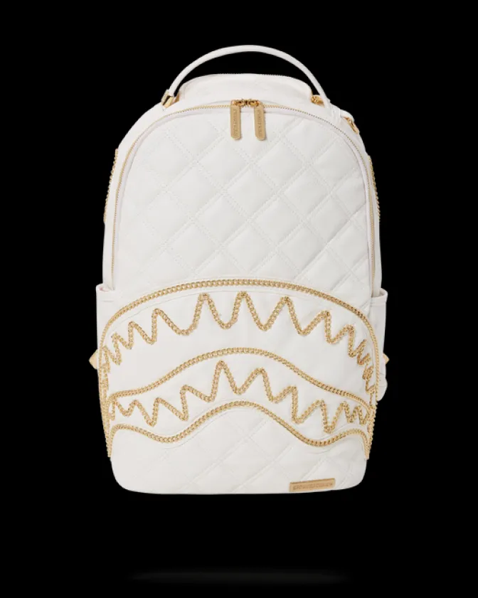 RIVIERA LE BLANC GOLD CHAIN SHARK BACKPACK (DLXV)