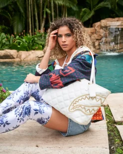 RIVIERA LE BLANC GOLD CHAIN SHARK TOTE