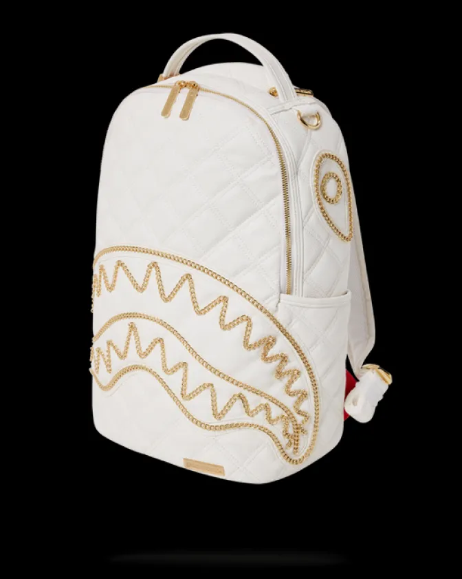 RIVIERA LE BLANC GOLD CHAIN SHARK BACKPACK (DLXV)