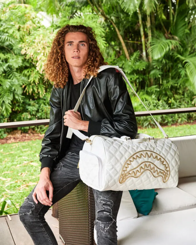 RIVIERA LE BLANC GOLD CHAIN SHARK DUFFLE