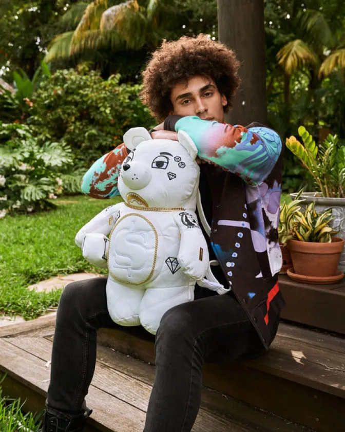 RIVIERA LE BLANC GOLD CHAIN MONEYBEAR TEDDYBEAR BACKPACK