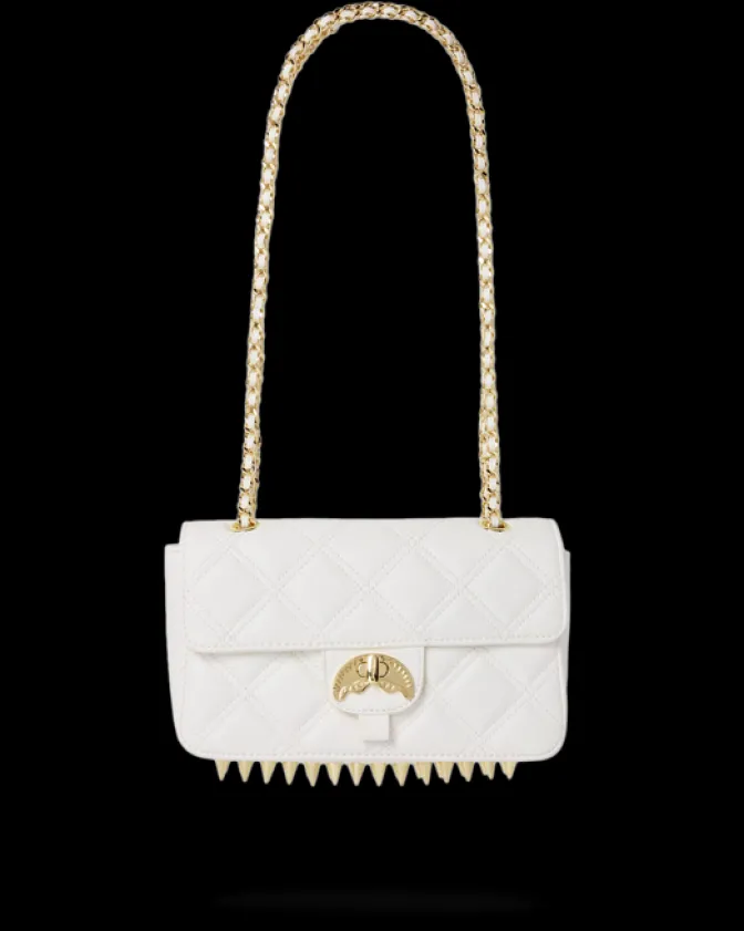 RIVIERA LE BLANC GOLD CHAIN SHARK HANDBAG
