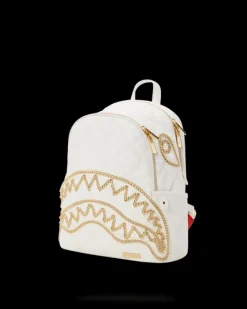 RIVIERA LE BLANC GOLD CHAIN SHARK SAVAGE BACKPACK