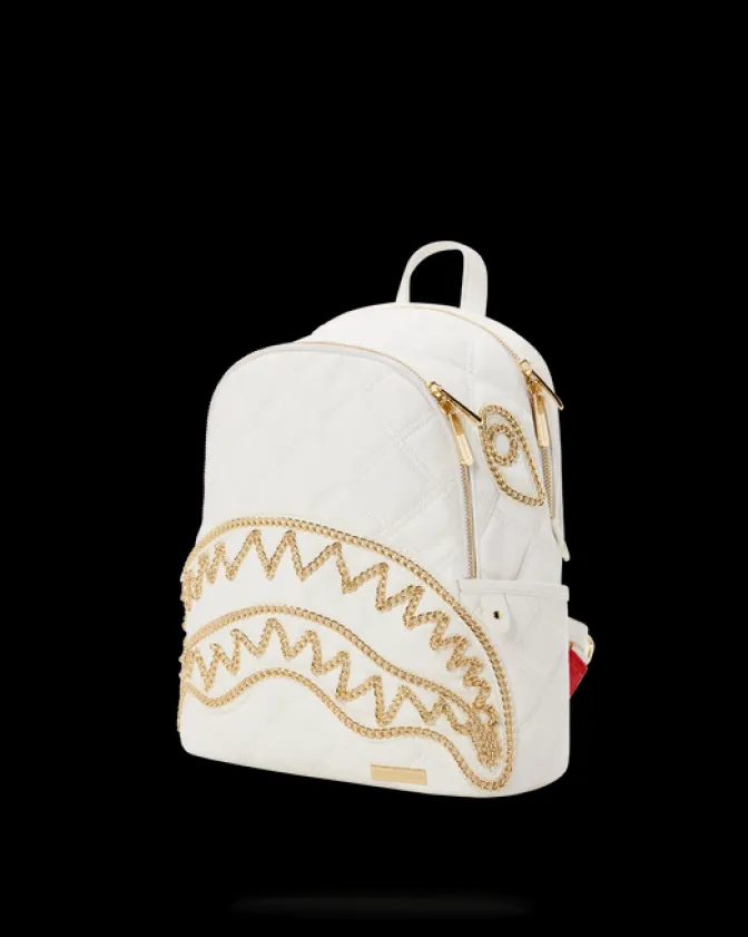 RIVIERA LE BLANC GOLD CHAIN SHARK SAVAGE BACKPACK