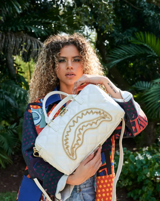 RIVIERA LE BLANC GOLD CHAIN SHARK MINI DUFFLE