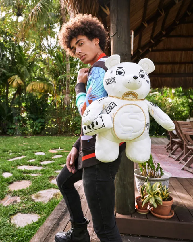 RIVIERA LE BLANC GOLD CHAIN MONEYBEAR TEDDYBEAR BACKPACK