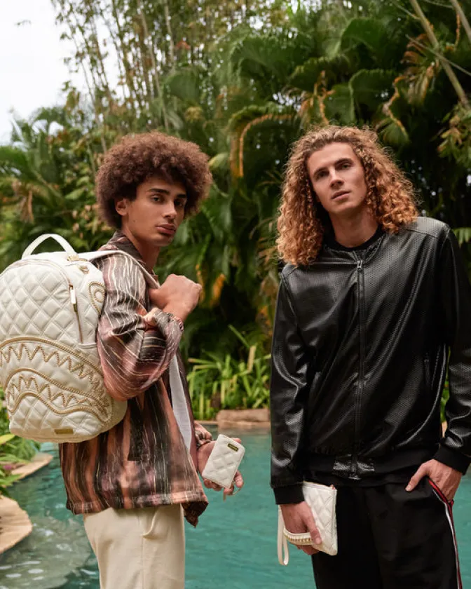 RIVIERA LE BLANC GOLD CHAIN SHARK BACKPACK (DLXV)