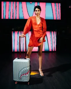 ROSE ALL DAY LA PALAIS SHARKNAUTICS HARDSHELL CARRY-ON LUGGAGE