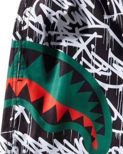 SCRIBBLE SHARK SHOTO SWIM TRUNKS