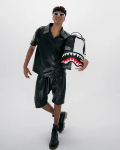 SHARK CENTRAL SPLIT BACKPACK BLK/WHT (DLXV)