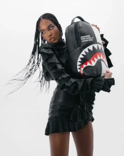 SHARK CENTRAL SPLIT BACKPACK BLK/WHT (DLXV)