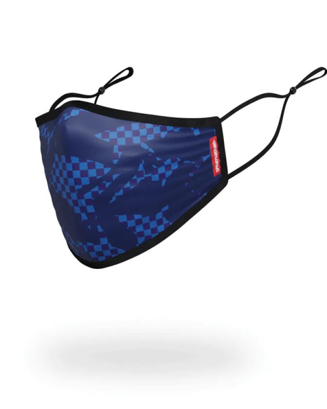 SHARK CHECK (BLUE) FACE MASK