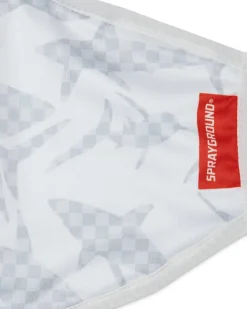 SHARK CHECK (WHITE) FACE MASK