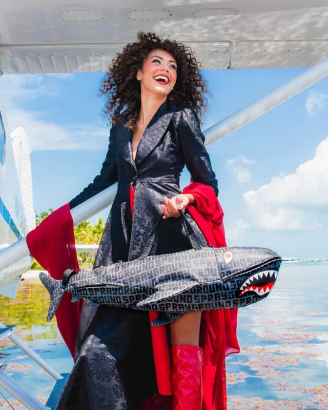 SHARKFINITY STEALTH PILOT SHARK SHAPE DUFFLE