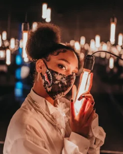 SHARKFLOWER VEGAN LEATHER FACE MASK