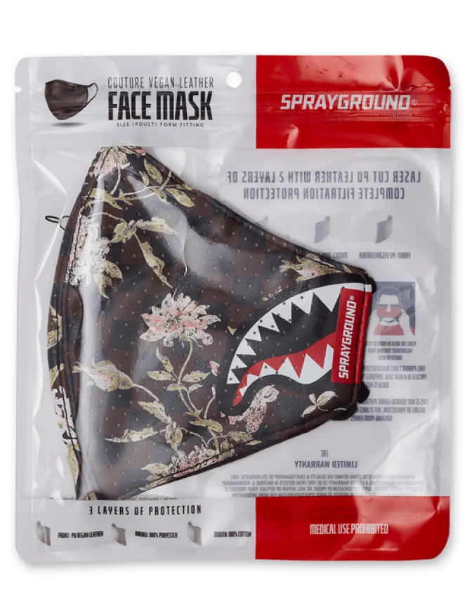 SHARKFLOWER VEGAN LEATHER FACE MASK