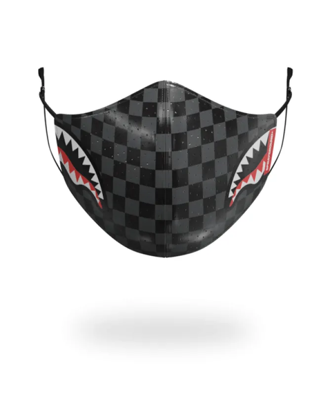 SHARKS IN PARIS (GRAY) VEGAN LEATHER FACE MASK