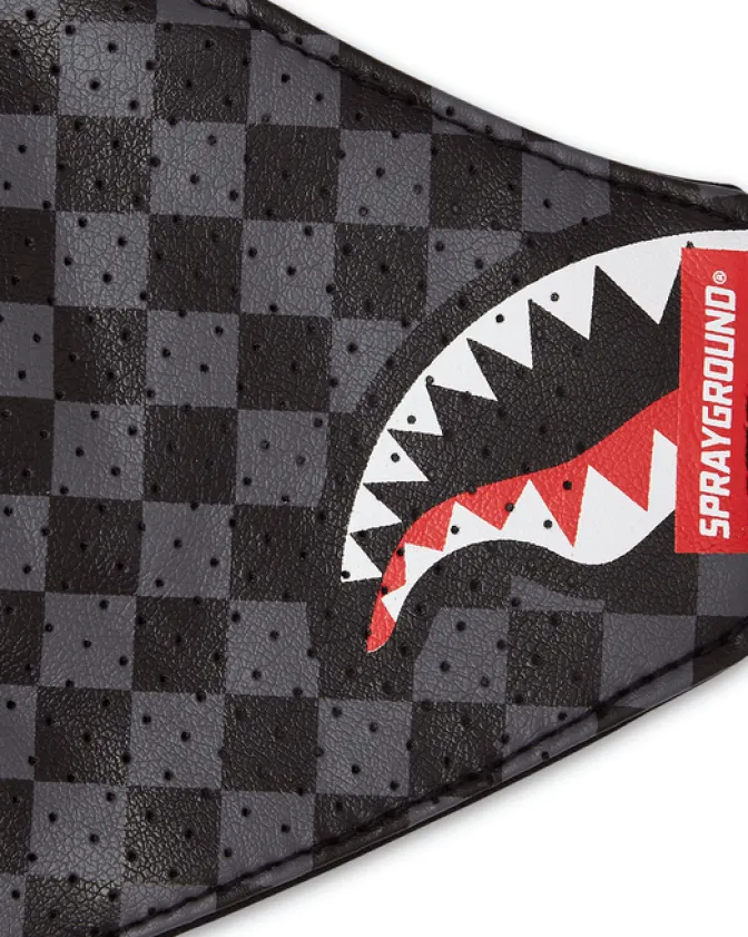 SHARKS IN PARIS (GRAY) VEGAN LEATHER FACE MASK