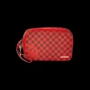 SHARKS IN PARIS RED TOILETRY AKA MONEY BAGS