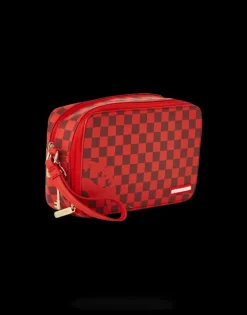 SHARKS IN PARIS RED TOILETRY AKA MONEY BAGS
