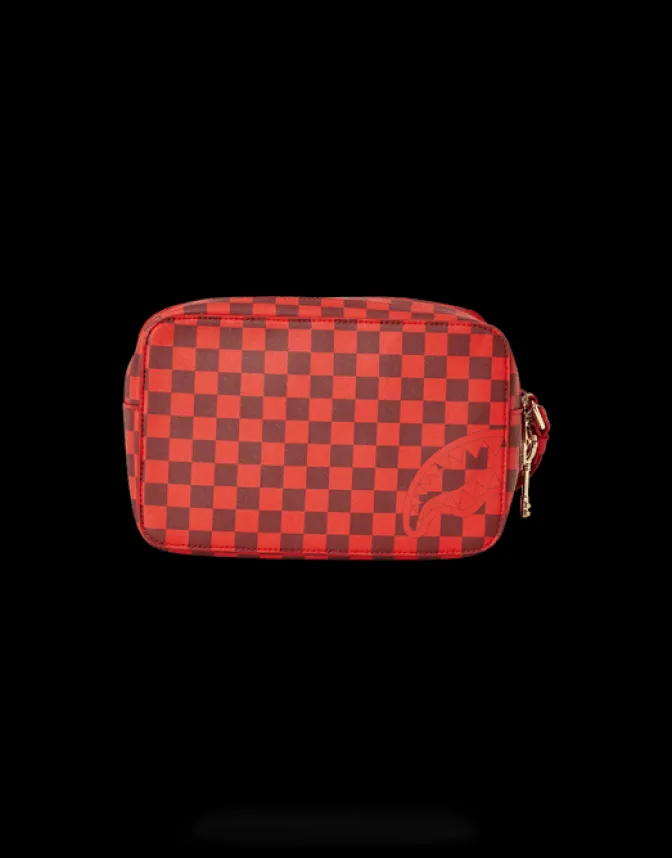 SHARKS IN PARIS RED TOILETRY AKA MONEY BAGS