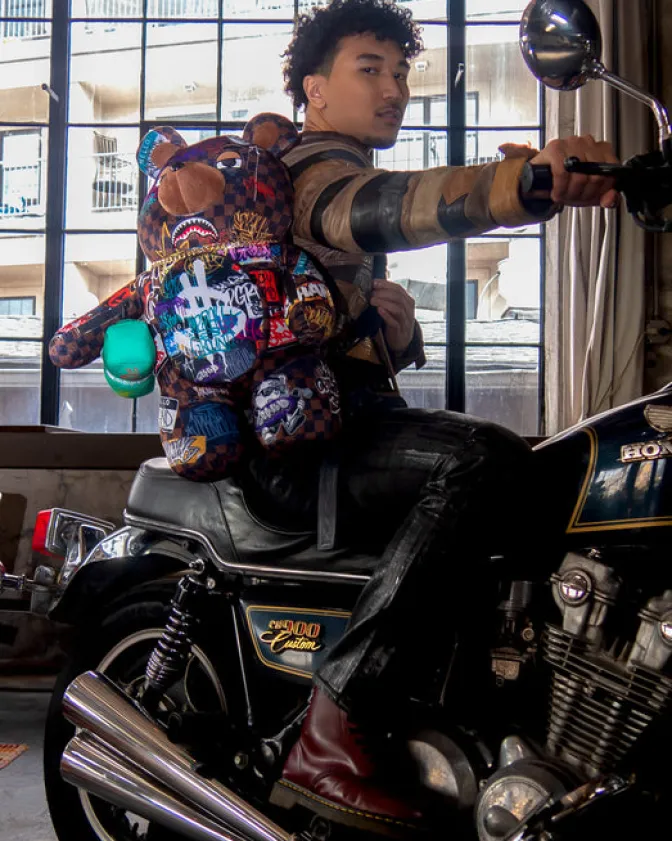 SHARKS IN PARIS THE RIZZ MONEYBEAR TEDDYBEAR BACKPACK