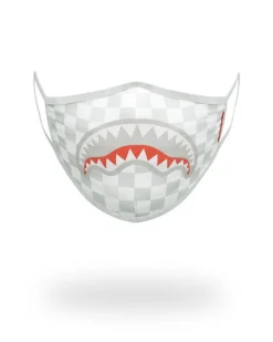 SHARKS IN PARIS (WHITE) FORM-FITTING MASK