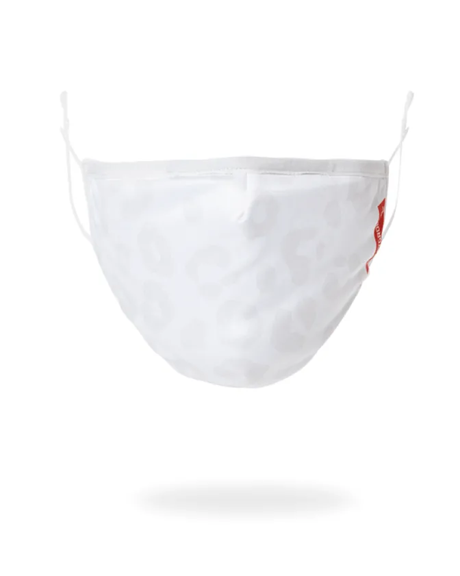 SNOW LEOPARD POLYESTER FACE MASK